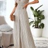 CUPSHE Germaine V-neck Sleeveless Smocking Jumpsuit Accs & Clothing