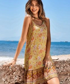 CUPSHE Delina Scoop Thin Straps Loose Waisted A-Shape Dress