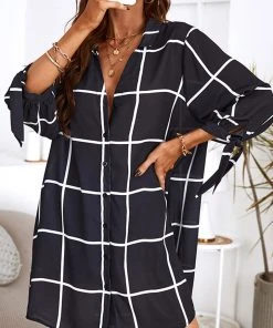 CUPSHE Ariya V-neck Half Sleeves Loose Dress
