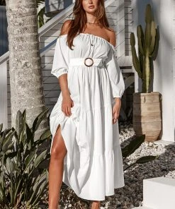 CUPSHE Dresses Harriet Off-shoulder Pull Over Dress