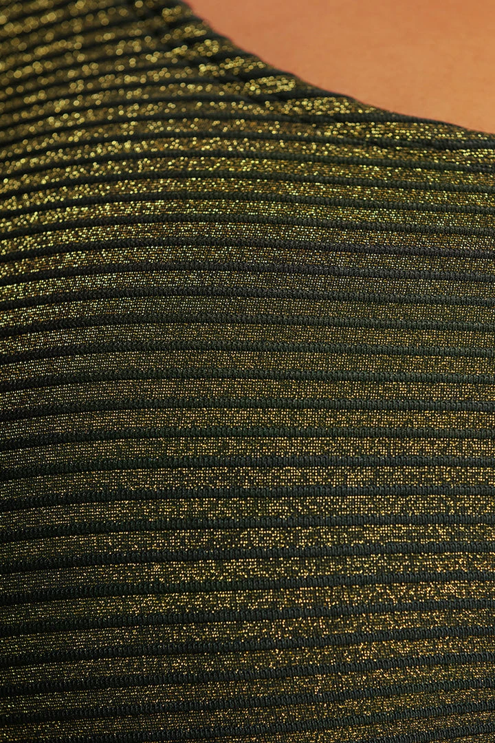 CUPSHE Ribbed Keyhole Bralette & High Waist Plus Size Bikini Set