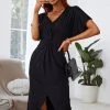CUPSHE Joelle V-neck Short Sleeve Mid Length Dress Dresses