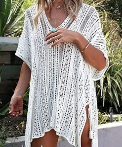 CUPSHE Cover Ups Coralie Crochet Lace Up Fringe Cover Up