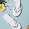 CUPSHE Accs & Clothing Blanco Minimalist Flip Flops