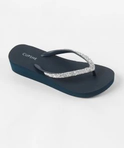 CUPSHE Baker Beach Navy Crystal Sandals Accs & Clothing