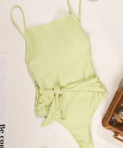 CUPSHE Romantic Garden Square Neck Ruching One Piece Swimsuit