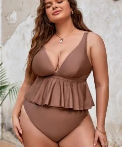 CUPSHE Strawberry Field Tankini High Waist Tummy Control Plus Size Set