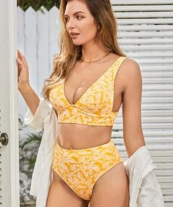 CUPSHE Banded Wide Straps And High Waist Bikini Set Bikinis