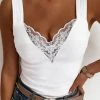 CUPSHE Antonella Contrast Lace Sleeveless Vest Top