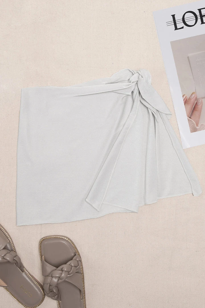 CUPSHE Cover Ups Chelsey Tie Waist Irregular Hem Beach Skirt