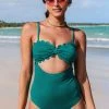 CUPSHE One Pieces Seaside Holiday Scalloped Cutout One Piece Swimsuit
