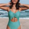 CUPSHE One Pieces Alisa Ruched Cut-out One Piece Swimsuit