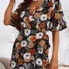 CUPSHE Agatha Lace Up Wrap Floral Jumpsuit Accs & Clothing