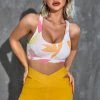 CUPSHE Accs & Clothing Drini Abstract Print Crisscross Back Sports Bra
