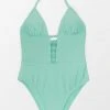 CUPSHE Melinda Hollow Out Halter One Piece Swimsuit