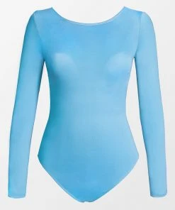 CUPSHE One Pieces Tyra Blue Criss Cross Long Sleeve One Piece Swimsuit