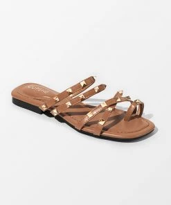 CUPSHE Baja Open Toe Studded Flat Sandals