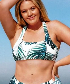 CUPSHE Madelyn Tropical Plus Size Bikini Top Swimwear UP TO 70% OFF