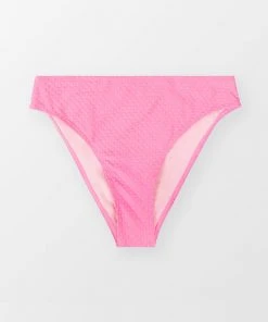 CUPSHE Bikinis Palm Beach High Leg High Waist Pink Bikini Bottom