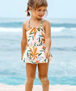 CUPSHE Macey Ruffle Crisscross Tankini For Toddler Girls And Girls