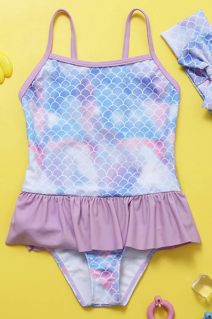 CUPSHE Iridescent Scale One Piece Swimsuit For Toddler Girls And Girls One Pieces