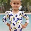 CUPSHE Blueberry Print One Piece Swimsuit For Toddler Girls And Girls One Pieces