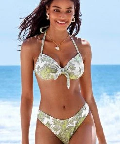 CUPSHE Hannah Paisley Halter Low Waisted Bikini