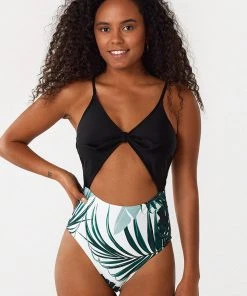 CUPSHE Gwen Tropical Cut Out One Piece Swimsuit One Pieces