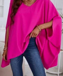 CUPSHE Beach Shirts & Tops V-neck Short Sleeve Loose Waisted Top