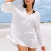 CUPSHE Sienna V-neck Loose Waisted Bell Sleeve Cover-up Dress Cover Ups
