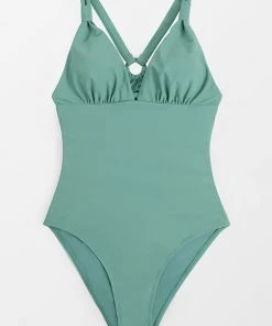 CUPSHE Alisson Ruched O-ring One Piece Swimsuit One Pieces
