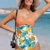 CUPSHE One Pieces Blakely Tropical Ruched One Piece Swimsuit