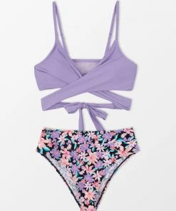 CUPSHE Paluma Falls Back Tie Wrapped Missy Bikini Set