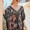 CUPSHE Grace Bay Black Lace Cover Up