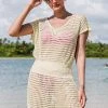 CUPSHE Summer Dresses 2022 Sonora V-neck Elastic Waist Crochet Cover Up