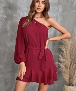 CUPSHE Dresses Lola Puff Sleeve Ruffle Off-shoulder Dress