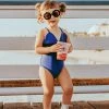 CUPSHE Diana V-neck Crisscross One Piece Swimsuit For Toddler Girls And Girls