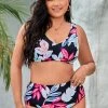 CUPSHE Summer Of Love Scoop Cut Out Tummy Control Plus Size Bikini Set Swimwear BOGO 40% OFF