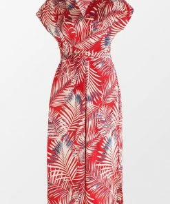 CUPSHE Emmy Leafy Wrap Dress Dresses