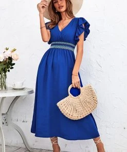 CUPSHE Siena Set In Sleeve Smocking Dress Dresses