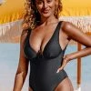 CUPSHE Livia Black Cutout One Piece Swimsuit