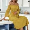 CUPSHE Elva Off-shoulder Ruffle A-Shape Dress Dresses