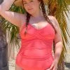 CUPSHE Strawberry Fields Forever Wrap Tummy Control Plus Size One Piece
