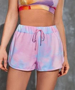 CUPSHE Cotton Candy Tie Dye Short Sweatpants