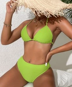 CUPSHE Passion Halter Triangle Bikini Set Swimwear UP TO 70% OFF