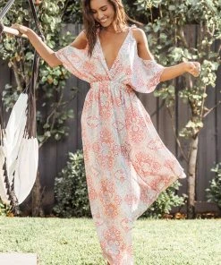 CUPSHE Myra Plunge Dolman Sleeve Split Dress