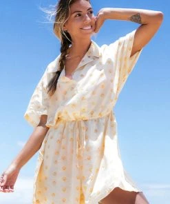 CUPSHE Cover Ups Best Sellers Anastasia Shell Print Tie Waist Romper