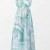CUPSHE Taryn Marble Print Elastic Cut-out Waist Dress Dresses