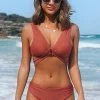 CUPSHE Swimwear UP TO 70% OFF Burnt Orange Stylish O-Ring Bikini
