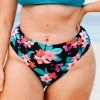 CUPSHE Cynthia Floral High Waisted Plus Size Bikini Bottom